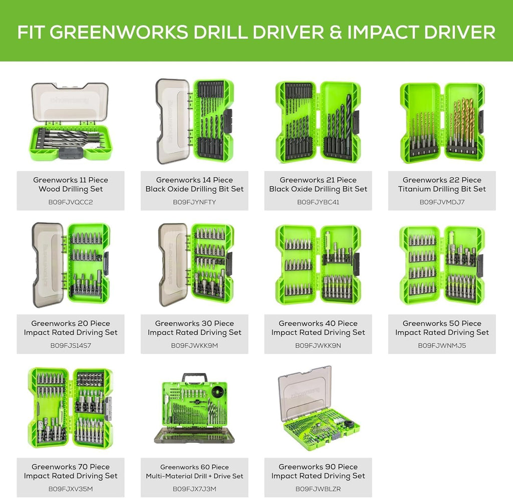 Greenworks 24V Cordless Impact Driver & 2-in-1 Work Light Kit with 2x 2Ah Batteries & Charger – Brushless, Lightweight for DIY, Home Repairs & Outdoor Use