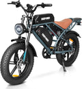 DEEPOWER Electric Bike for Adults,Peak 1500W Motor,30MPH 150Mile ebikes for Adults with 60AH Battery,20' Fat Tire Ebike,Dual Suspension,7 Speed Electric Motorcycle