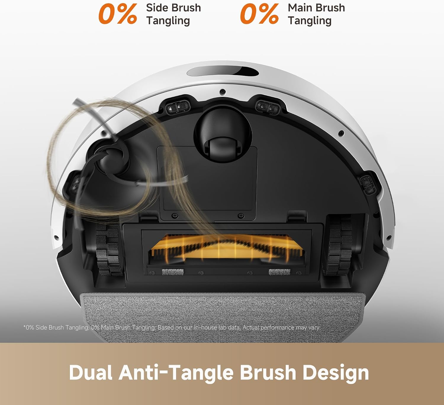 DREAME D20 Air Plus Robot Vac and Mop Combo with 20,000Pa Suction, Anti-Tangling Tech, Auto-Emptying Dock, Deep Carpet Cleaning and Smart Navigation White