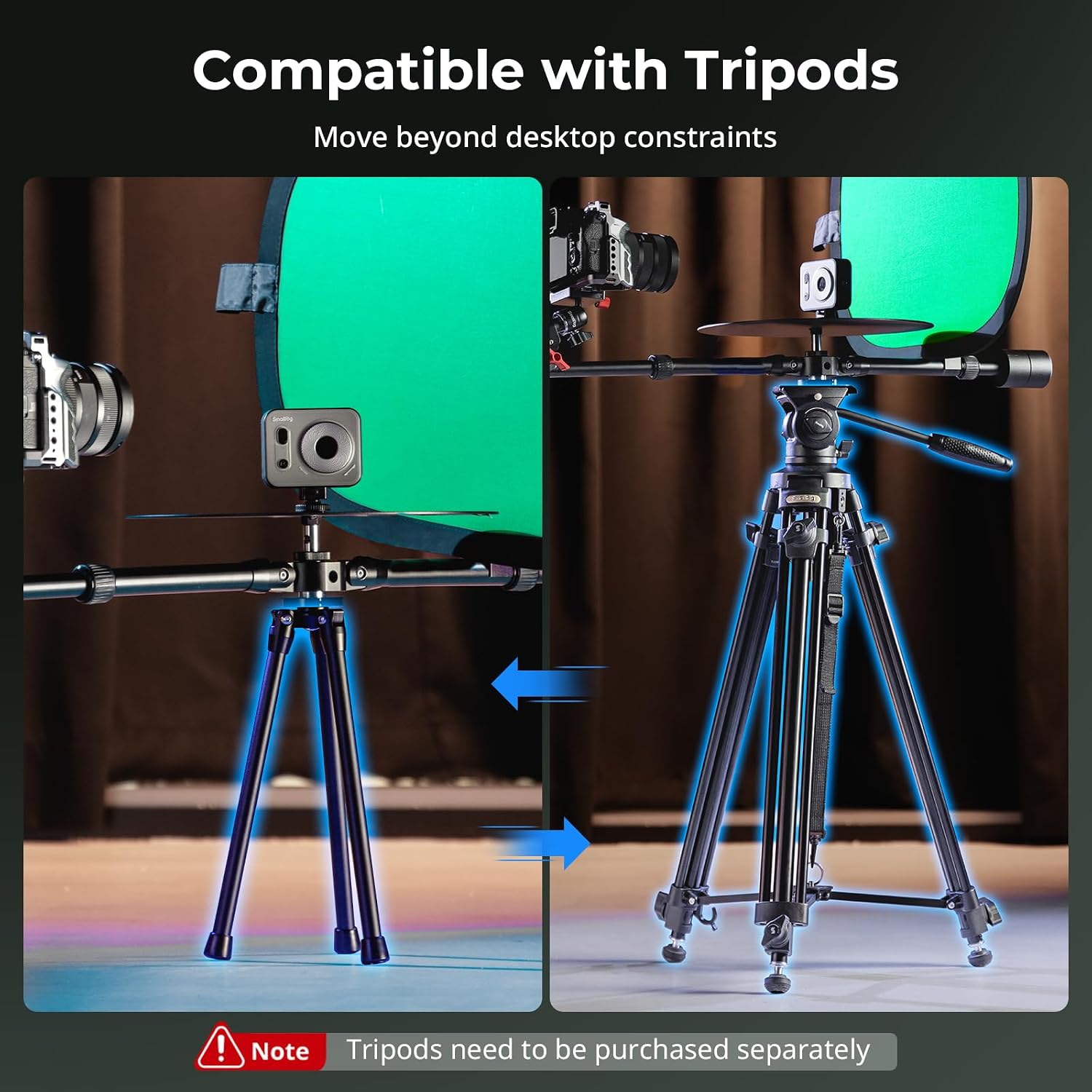 SmallRig Professional 12' 360° Photography Turntable, Adjustable Shooting Angle, Camera Spinner Portable Video Rotating Platform, Photo Booth for Product Photography/Video Making - 4807
