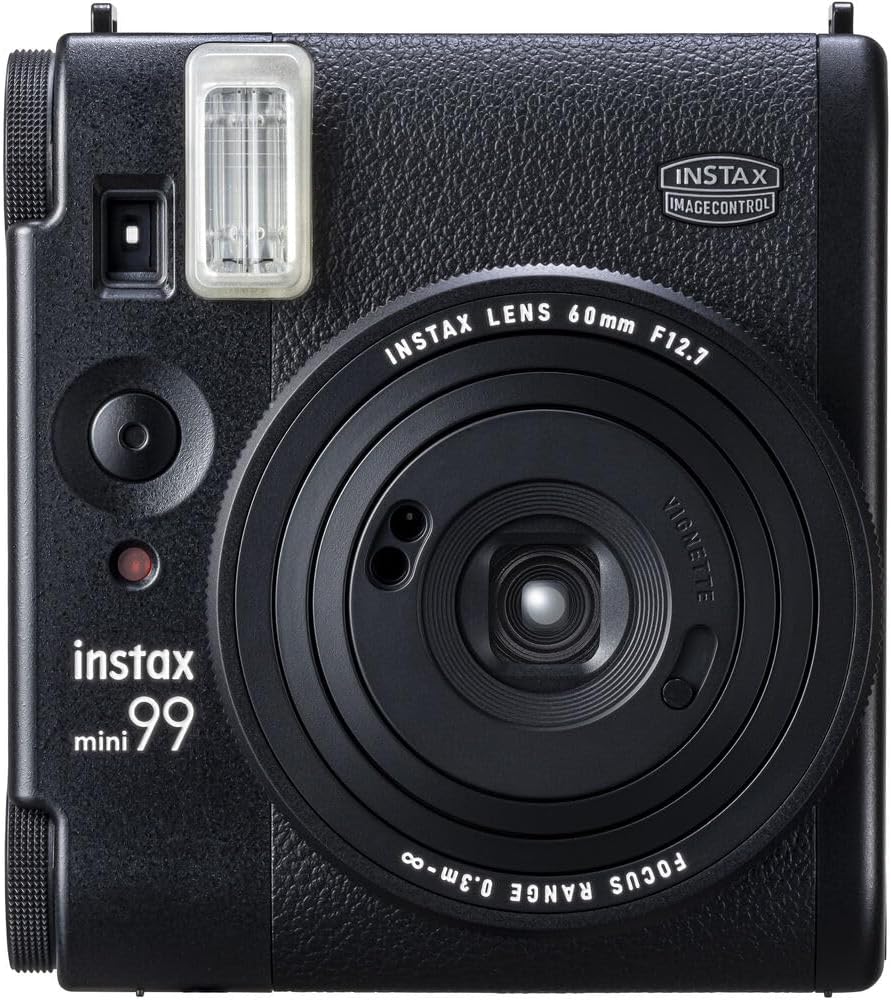 Fujifilm Instax Mini 99 Instant Camera Bundle with Fuji Instax Mini Instant Film Value Pack (60 Sheets) + Vintage Style Compatible Carrying Case - Black + Photo Album – 64 Pockets + More