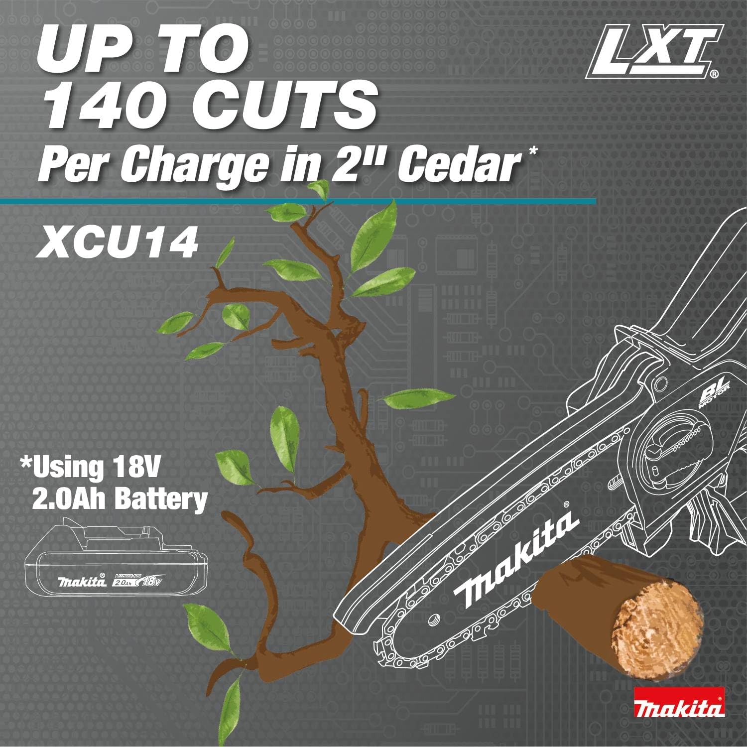 Makita XCU14Z 18V LXT® Lithium-Ion Brushless Cordless 6' Pruning Saw, Tool Only
