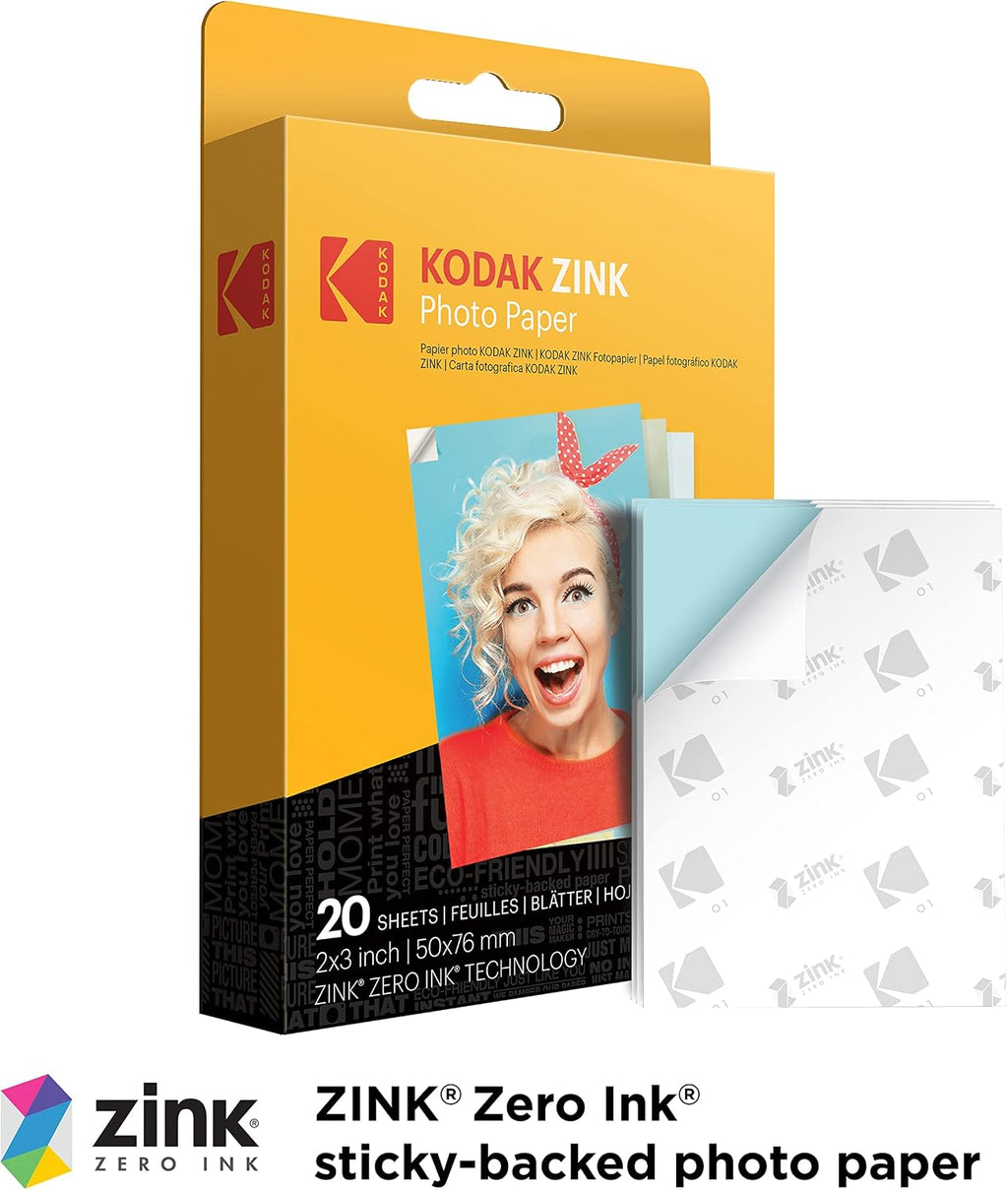 Kodak x Barbie Printomatic Full-Color Instant Print Digital Camera Barbie Deluxe Bundle (Iconic Style)+ Barbie Deluxe Camera Case + Barbie Photo Album + Zink Paper (20 Sheets)