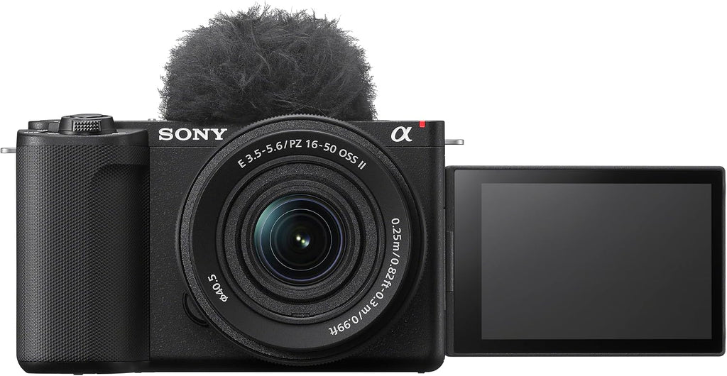 Sony Alpha ZVE10 II - APS-C Interchangeable Lens Mirrorless Content Creators' Camera - Black - with Lens