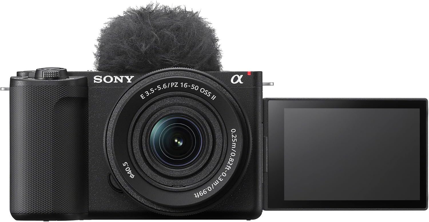Sony Alpha ZVE10 II - APS-C Interchangeable Lens Mirrorless Content Creators' Camera - Black - with Lens