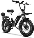 Cybervelo 1500W Motor Peak Electric Bike for Adults and Teenagers, 48V 20AH Removable Battery Step Thru EBike, 30+MPH, 80 Miles Max Range, 20' Fat Tire Adult Electric Bicycles for 7 Speed