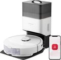 roborock Q8 Max+ Robot Vacuum Cleaner with Suction Station, DuoRoller Brush, 5500Pa Suction Power, 2.5 L Dust Bag, 350 ml Water Tank, Mop Robot PreciSense LiDAR Navigation (White)