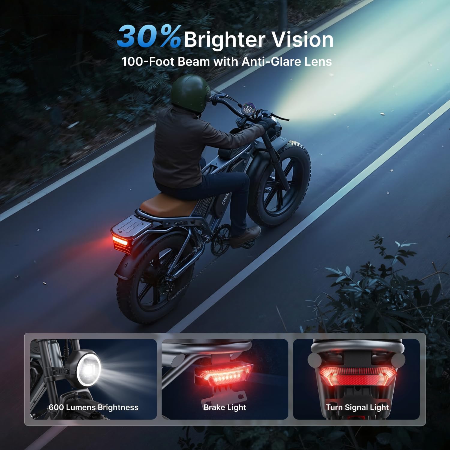 DEEPOWER Electric Bike for Adults,2000W Peak Motor&32MPH Electric Dirt Bike，48V 20AH/35AH/60AH Battery, 70-160 Max Miles,Dual Suspension Ebikes for Adults, 20' Fat Tire E Bike