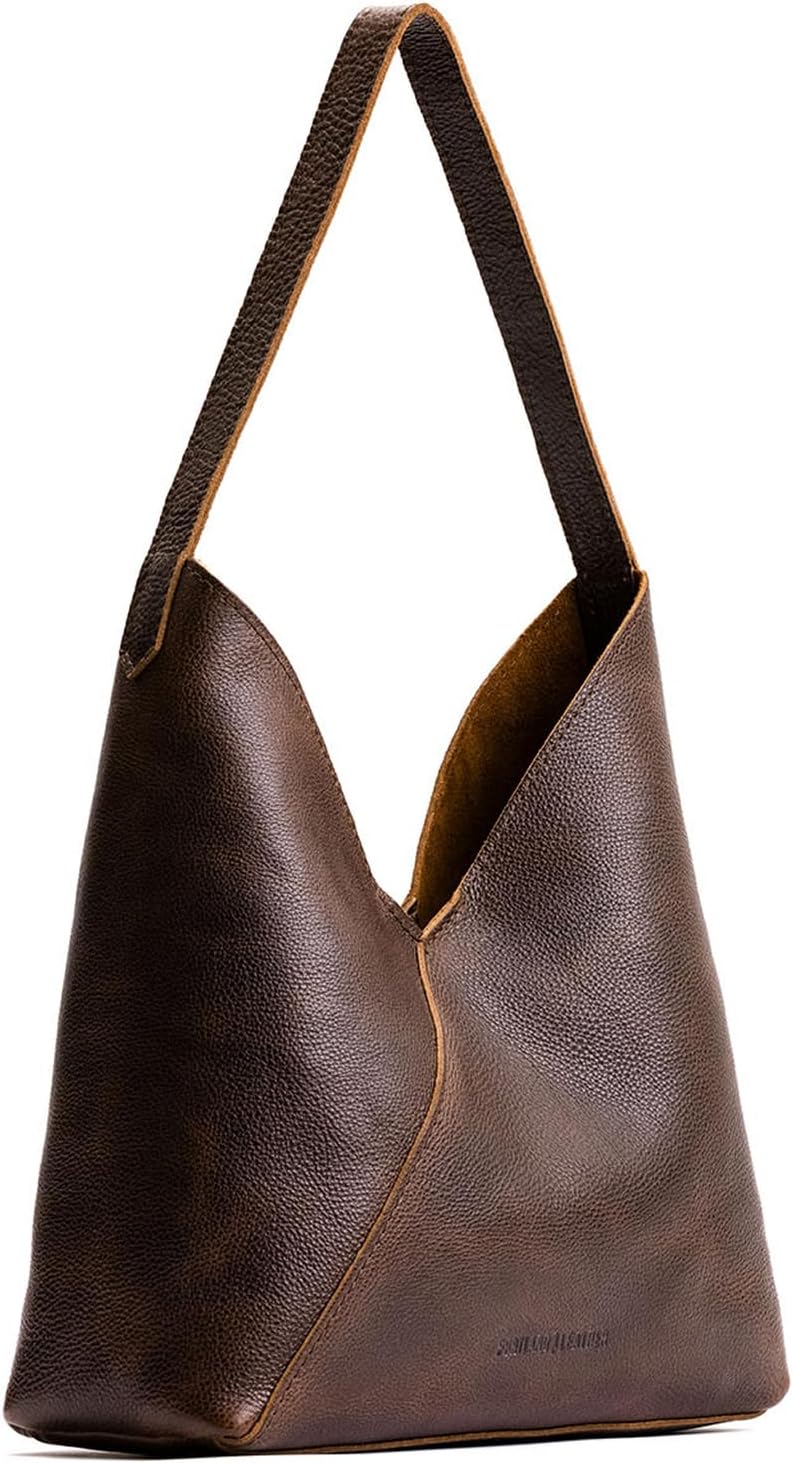 Portland Leather Goods Naomi Shoulder Bag – Handmade Slouchy Bag with Adjustable Crossbody Strap & Secure Magnetic Closure