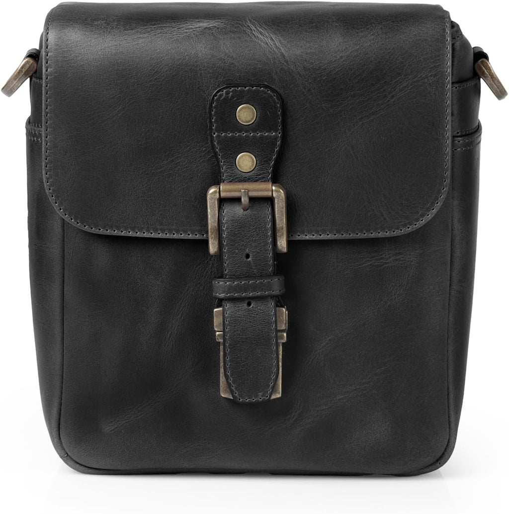 MegaGear Genuine Leather Camera Messenger Bag Mirrorless Portable electronic device cover
