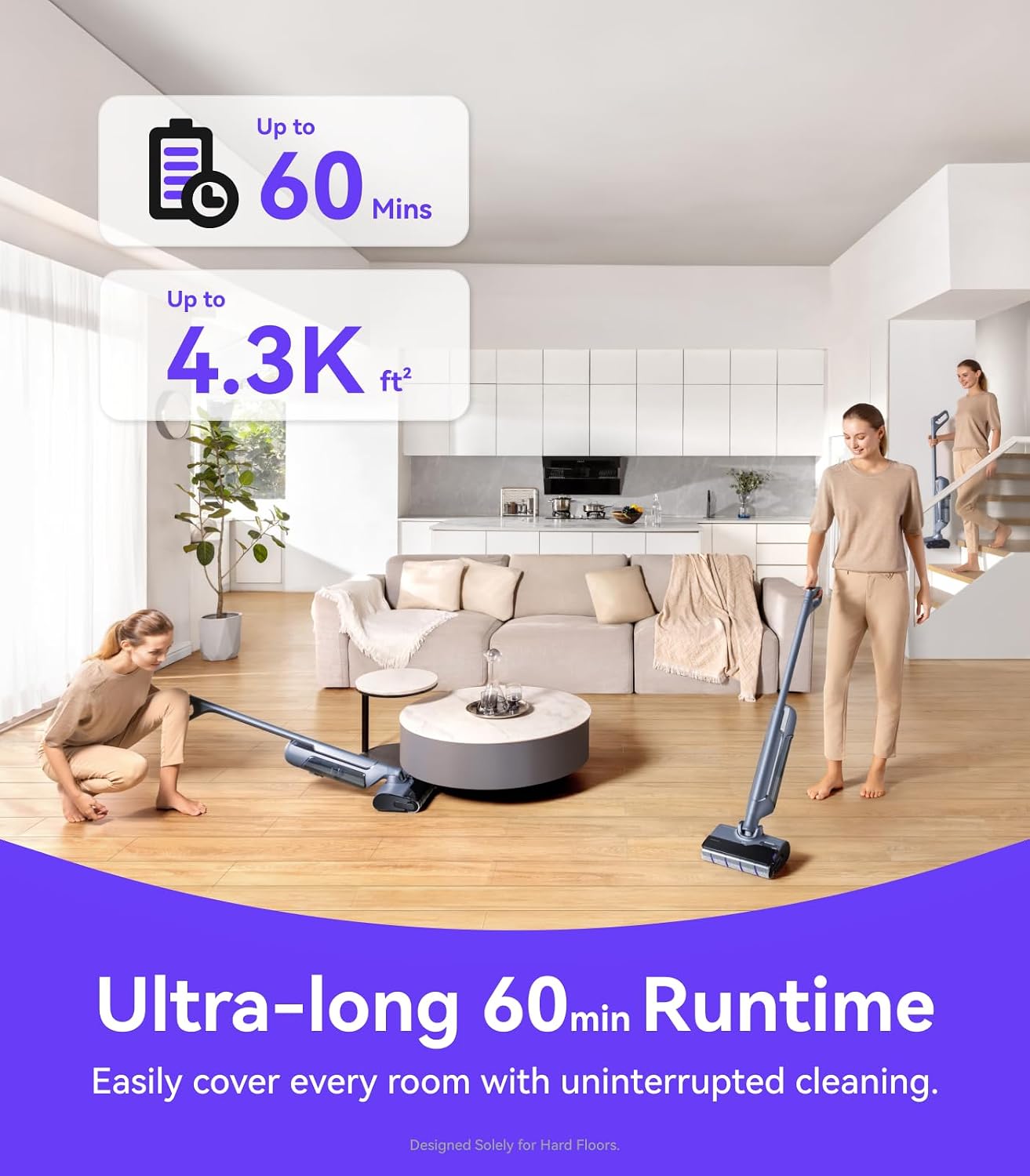 NARWAL S20 Pro Cordless Vacuum Mop with Self-Cleaning, Wet Dry Vacuum Cleaner for Hard Floors, Ideal for Families with Kids and Pets (Renewed)