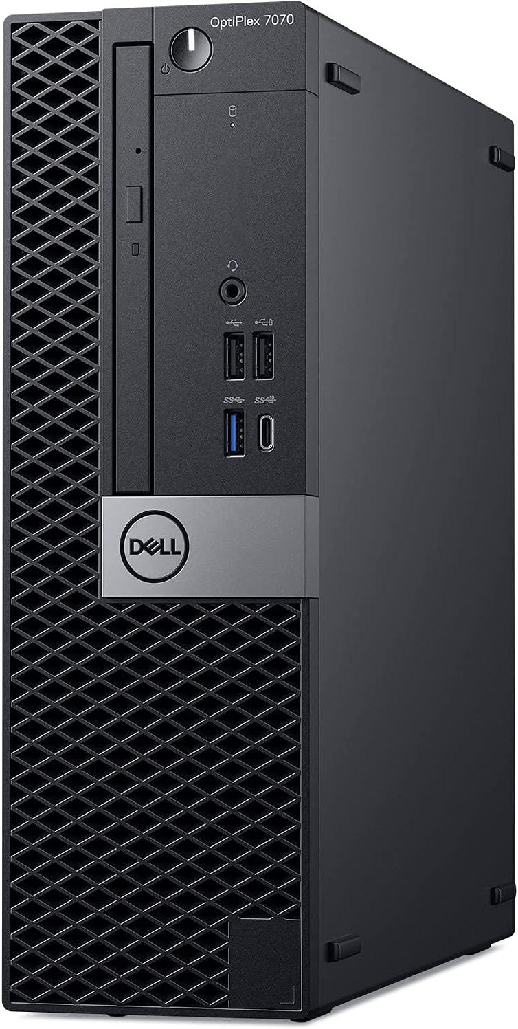 Dell Optiplex 7070 Small Form Desktop, Eight Core i7 9700 3.0Ghz, 32GB DDR4, 256GB NVMe SSD, USB Type-C, DVD-RW, Windows 11 Pro (Renewed)