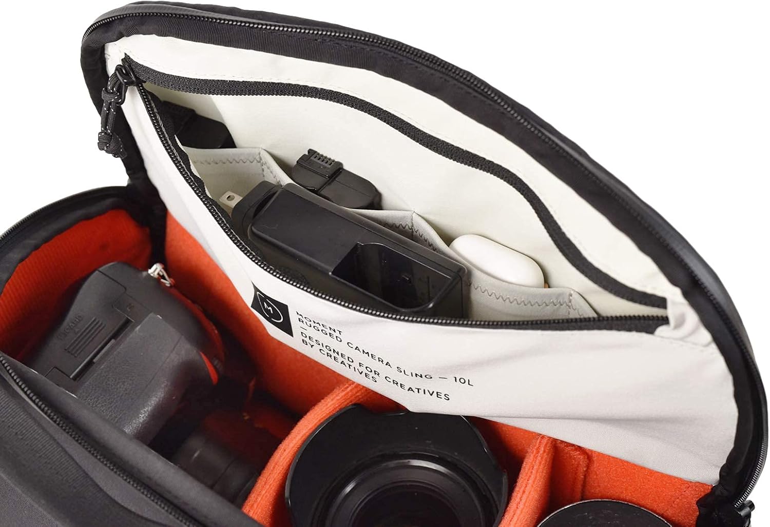 Moment Rugged Camera Sling – 6L & 10L Waterproof Crossbody Bag for DSLR & Mirrorless Cameras [10L - Black]