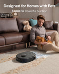 eufy X10 Pro Omni Robot Vacuum and Mop Combo, 8,000 Pa Suction + Official Replacement Parts Kit, Roller Brush with Bristles and Rubber, Brush Guard, 2 Side Brushes, Washable Filter, and 2 Mop Cloths