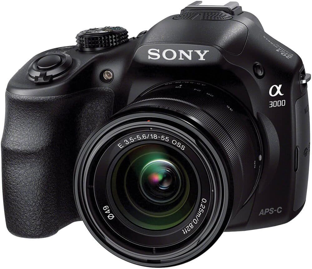 Sony Alpha a3000 ILCE-3000K 20.1 MP Mirrorless Digital Camera - Black - 18-55mm OSS Lens