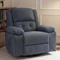 FLEXISPOT XRC2 360° Swivel Rocker Recliner for Adults, Rocking Glider Chair with Massage and Heat, Small Swivel Recliner for Living Room Bedroom Nursery, Blue Grey