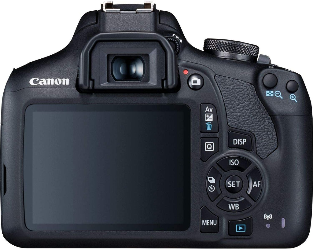 Canon EOS 2000D (Rebel T7) DSLR Camera with EF-S 18-55mm f/3.5-5.6 is II Lens + 64GB SDXC, Digital Flash, Extended Life Replacement Battery, Water Resistant Gadget Bag & More (19pc Bundle) (Renewed)