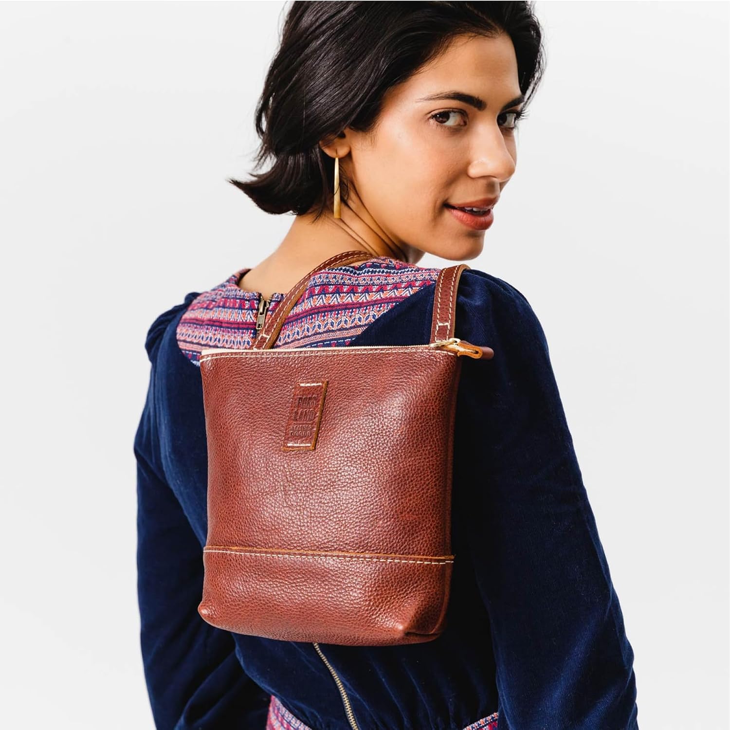 Portland Leather Goods Festival Bag – Lightweight Leather Crossbody Purse – Handmade from the Finest Full-Grain Hides