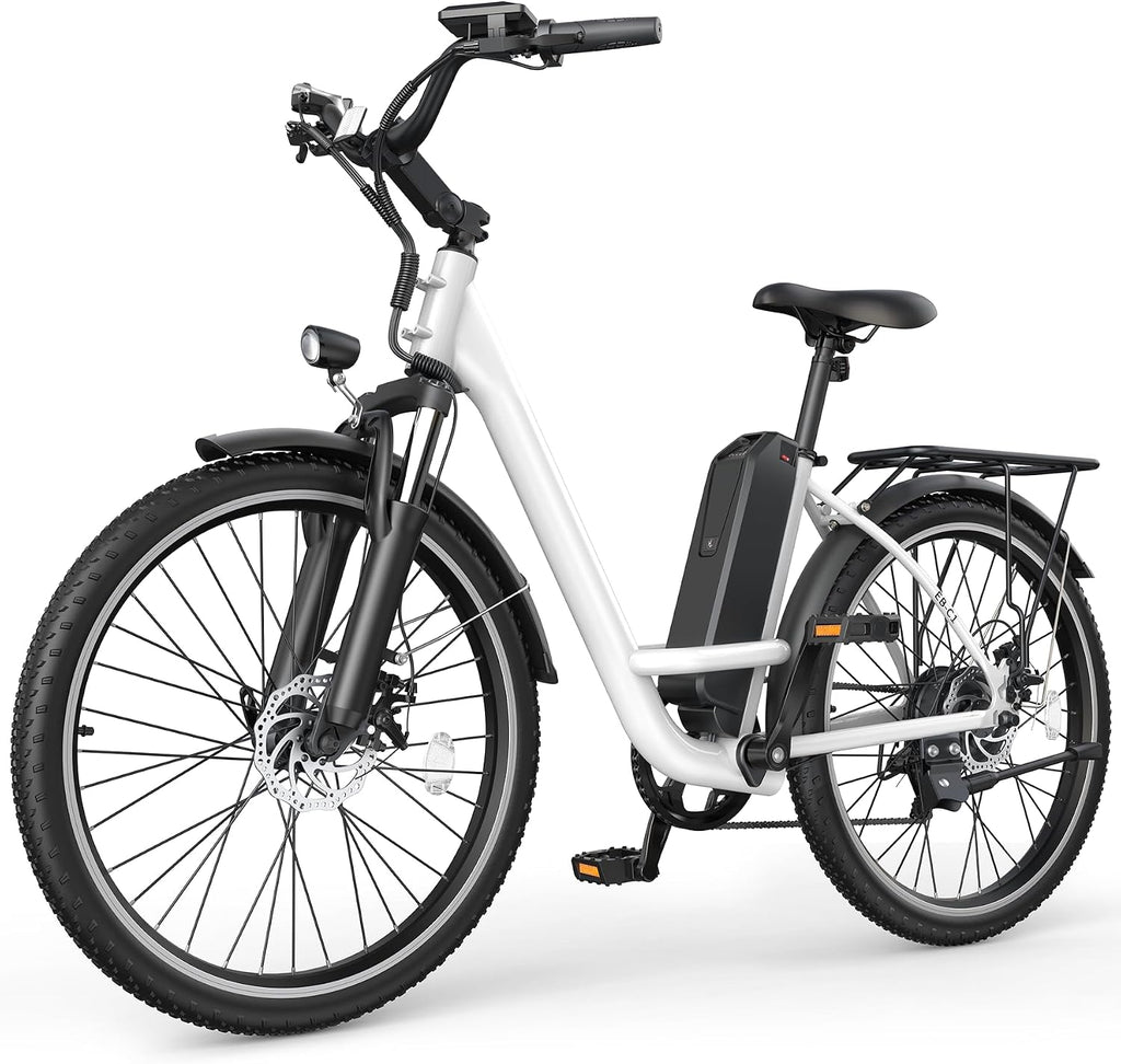 Electric Bike for Adults, Peak 1000W Ebike, 50Miles 20MPH UL 2849 Certified Commuter Bike, 26'' City Cruiser Bicycle with 48V Removable Battery, Rear Rack, Adjustable Stem, 7 Speed