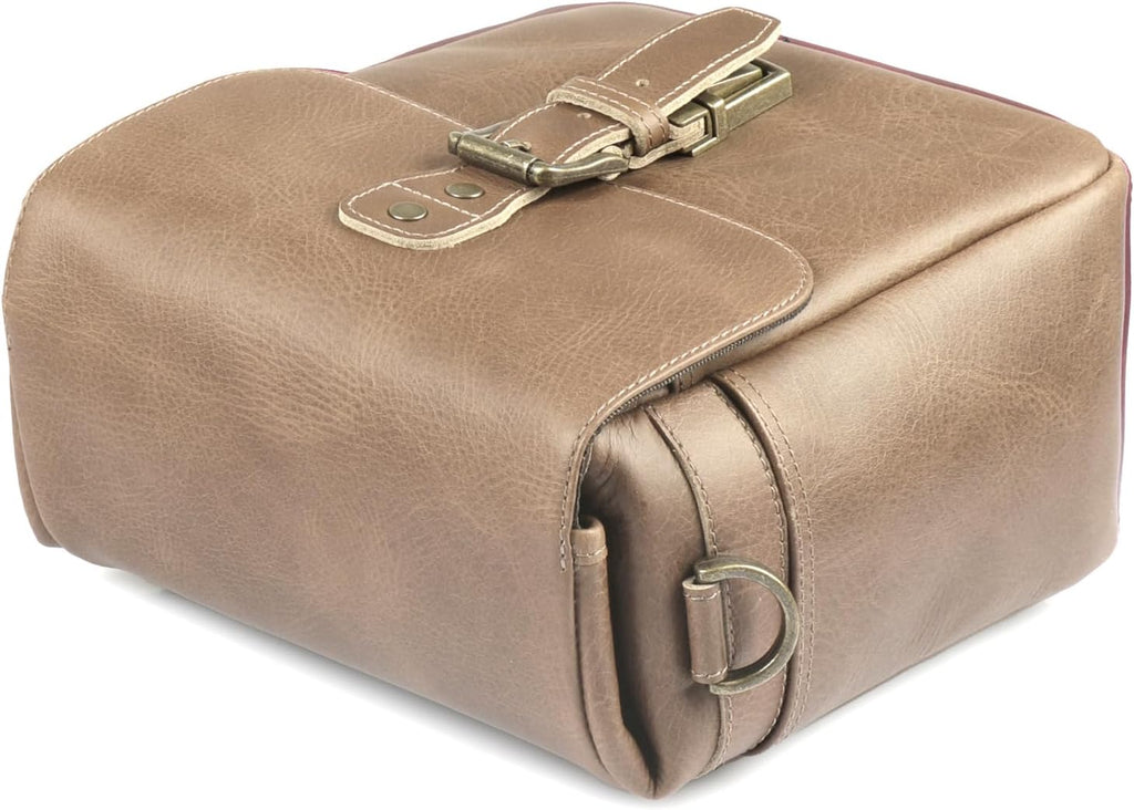 MegaGear Genuine Leather Camera Messenger Bag Mirrorless Portable electronic device cover