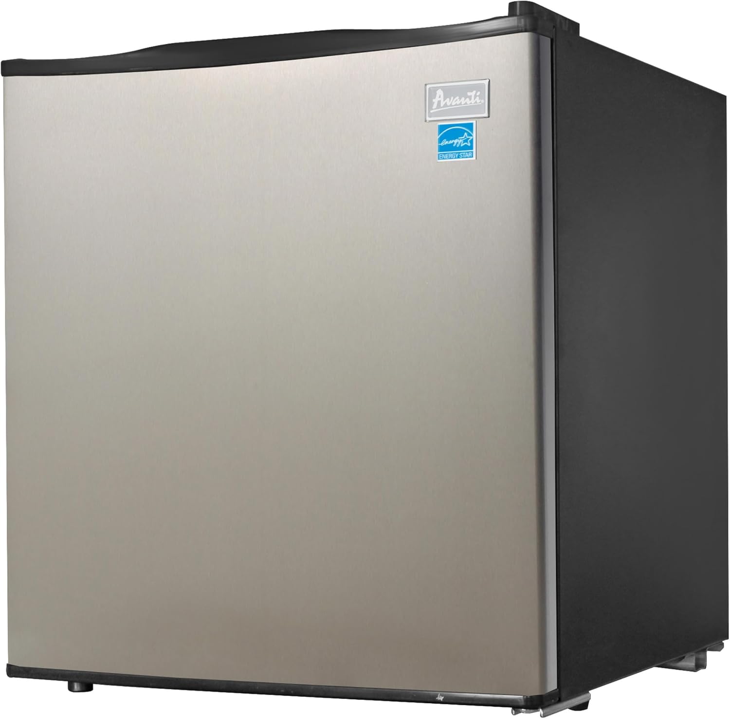 Avanti Mini Fridge Compact Refrigerator for Home Office or Dorm, Features Compressor Cooling Single Door Removable Shelves Automatic Defrost and Adjustable Temp Control, 1.7-Cu.Ft, Stainless Steel