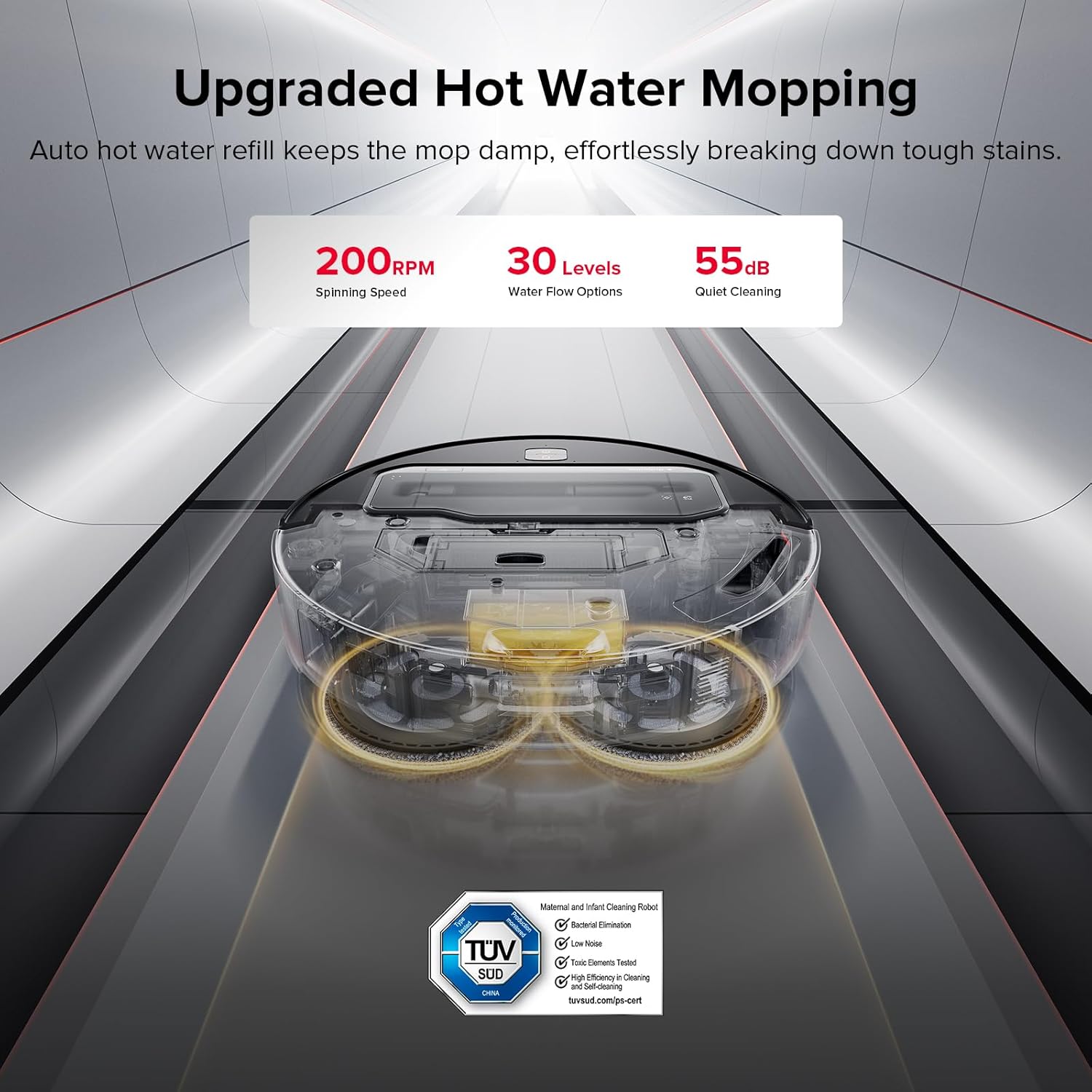 roborock Saros Z70 Robot Vacuum and Mop, OmniGrip Arm, AI-Powered, 22,000Pa Suction, 3.14'' Ultra Slim, FlexiArm Riser Technology, AdaptiLift Chassis, Obstacle Avoidance, Auto Mop Washing & Drying