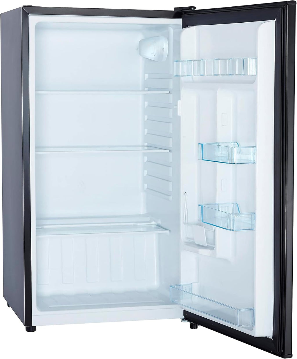 Avanti 3.2 Cu. Ft. Compact Refrigerator with Removable Glass Shelves, Full Range Temperature Control, Reversible Door, Automatic Defrost, ENERGY STAR Certified, 3.2 cu.ft., Black
