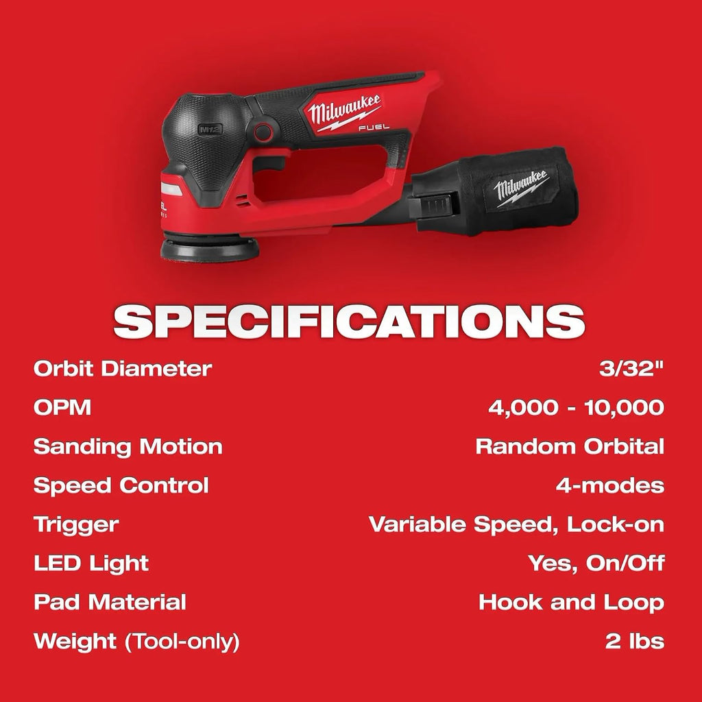 Milwaukee Electric - M12 Fuel 3 INCH Orbital Detail Sander