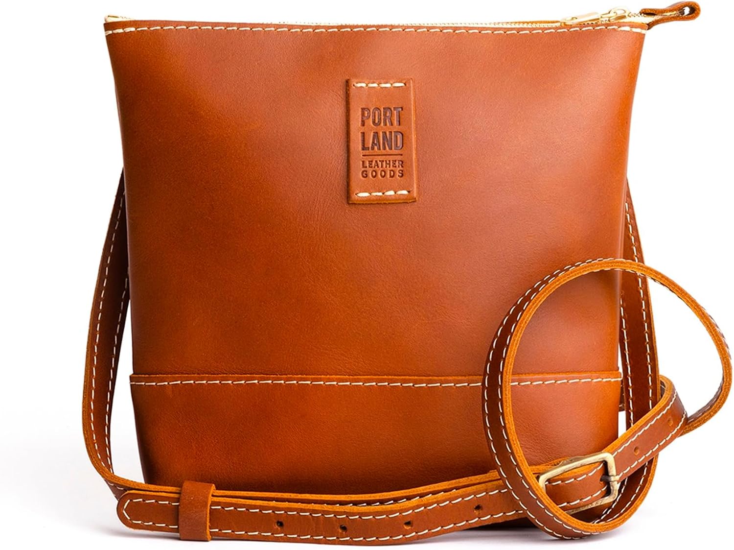 Portland Leather Goods Festival Bag – Lightweight Leather Crossbody Purse – Handmade from the Finest Full-Grain Hides