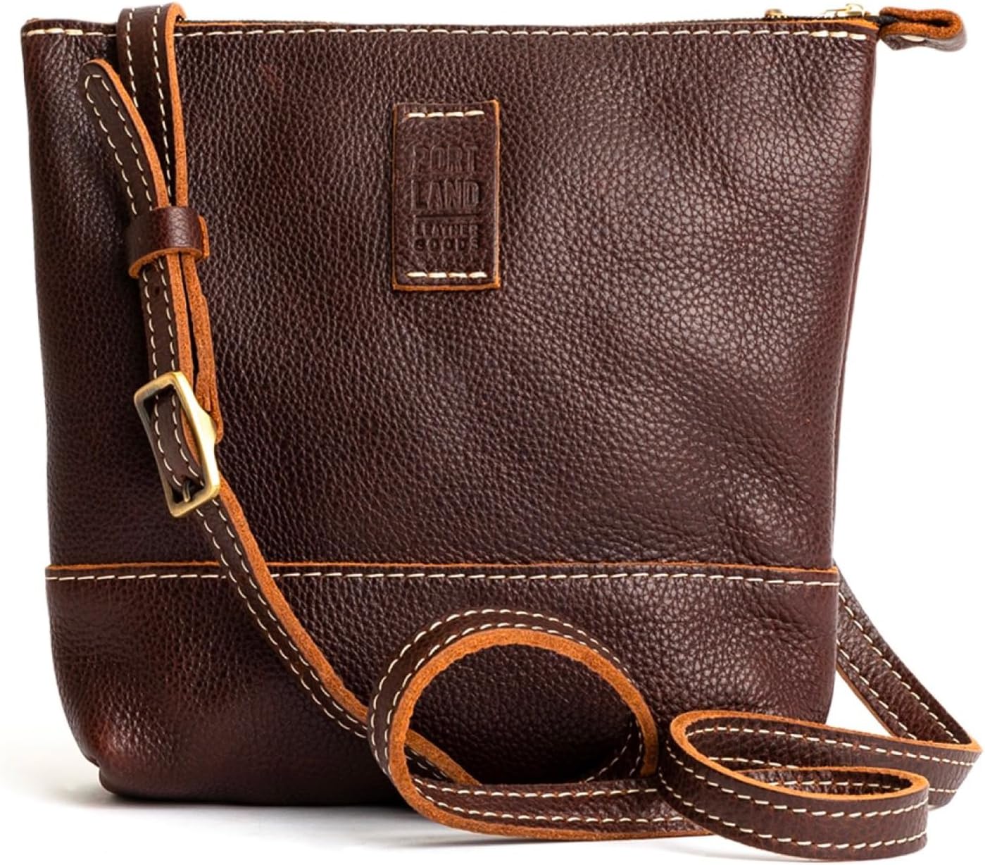 Portland Leather Goods Festival Bag – Lightweight Leather Crossbody Purse – Handmade from the Finest Full-Grain Hides