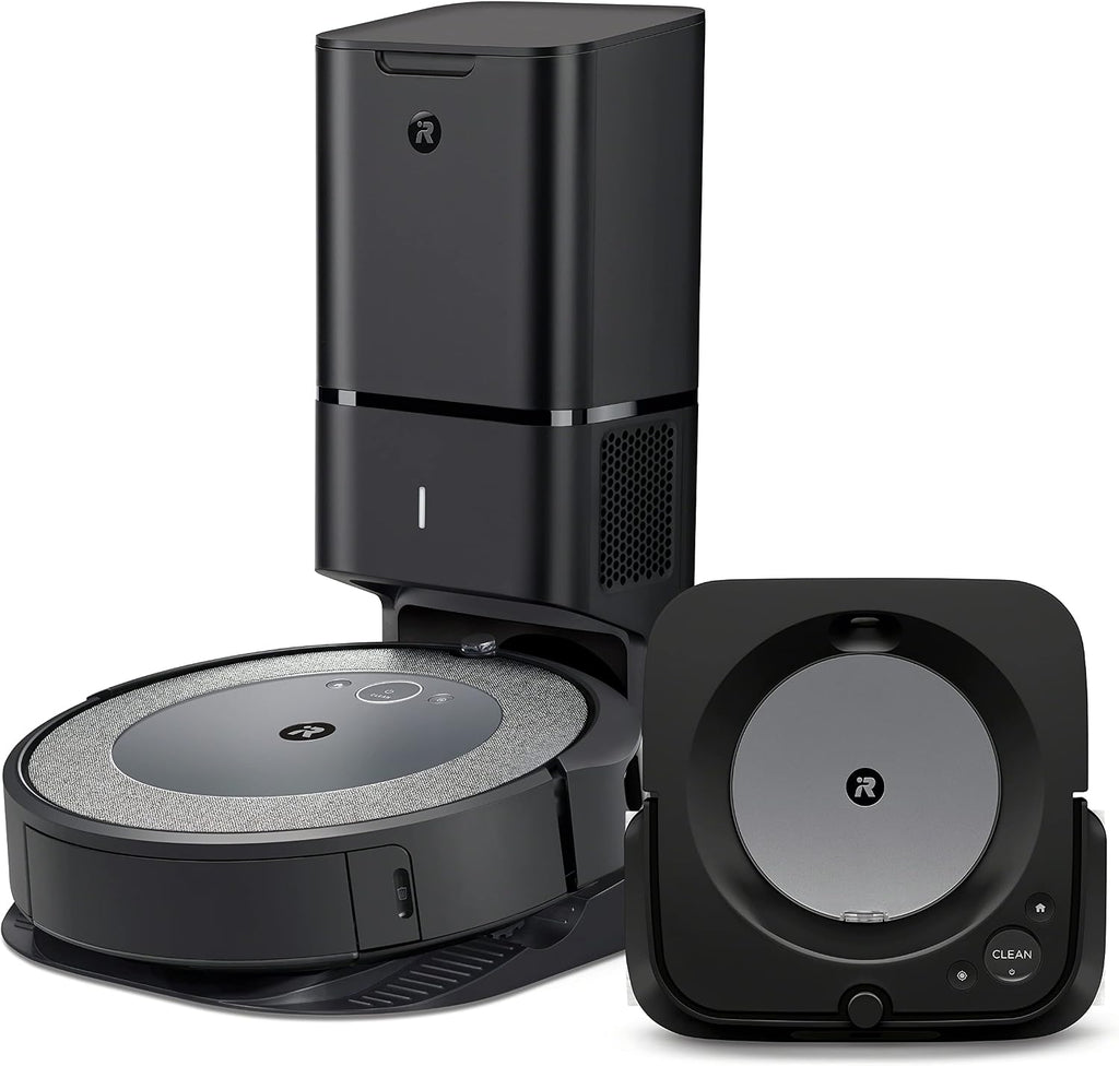 iRobot Roomba i3+ EVO (3550) Robot Vacuum and Braava Jet m6 (6113) Robot Mop Bundle - Wi-Fi Connected, Smart Mapping, Works with Alexa, Precision Jet Spray, Corners & Edges, Ideal for Multiple Rooms