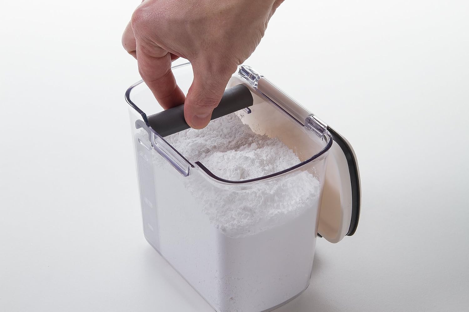 ProKeeper 1 Quart Airtight Powdered Sugar Storage Container – Grey,BPA-Free Plastic,(Pack of 12)