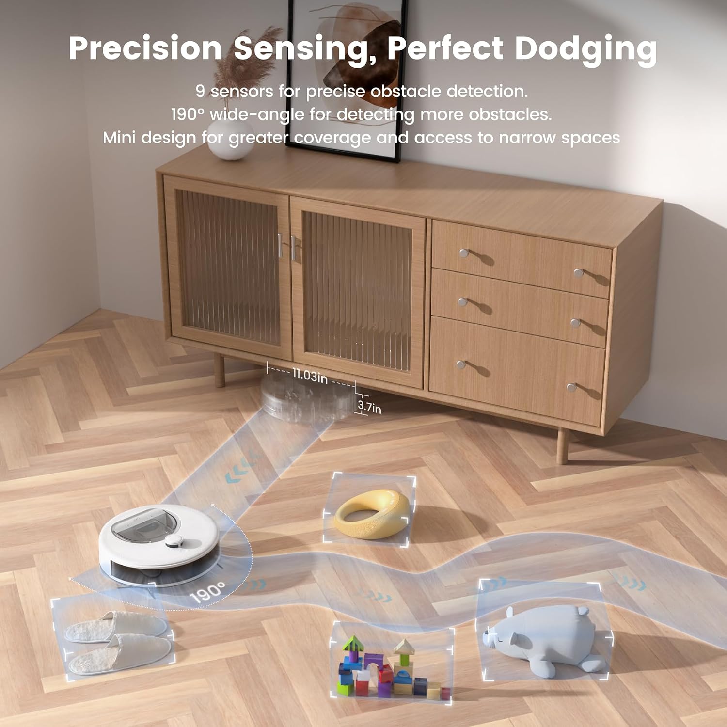 OKP Lidar Robot Vacuum and Mop Combo, 6000Pa Automatic Robotic Vacuum, Smart Mapping, 3.7 inch Thin, 150 Min Max, 5G WiFi/App/Alexa Control, Ideal for Pet Hair, Hardfloors, Carpets, Home(L6 Aqua)