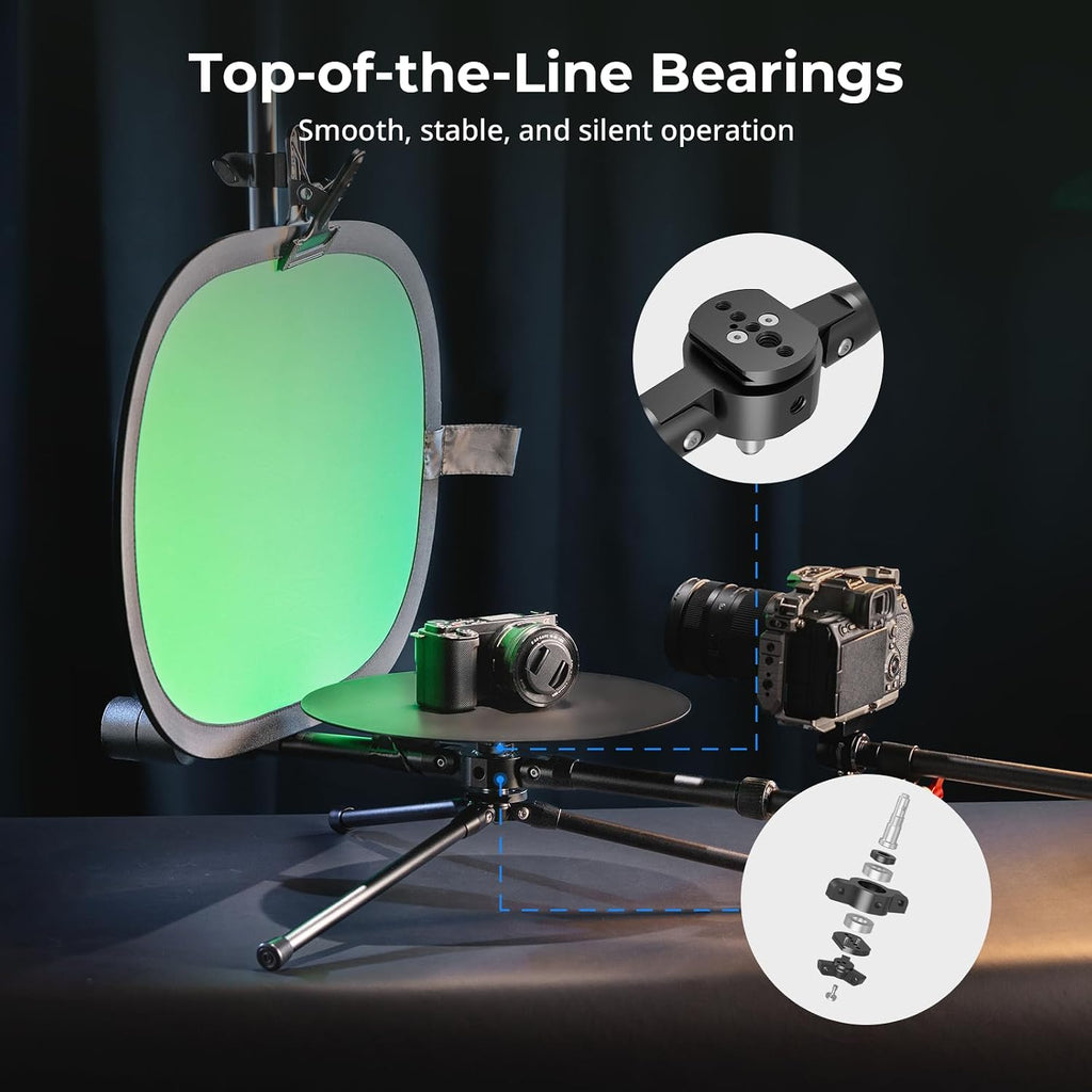 SmallRig Professional 12' 360° Photography Turntable, Adjustable Shooting Angle, Camera Spinner Portable Video Rotating Platform, Photo Booth for Product Photography/Video Making - 4807