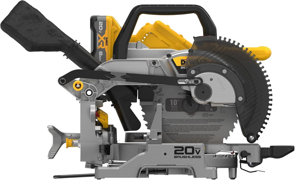 DEWALT 20V MAX XR 10 in. Double Bevel Fixed Miter Saw Kit (DCS714WW1)