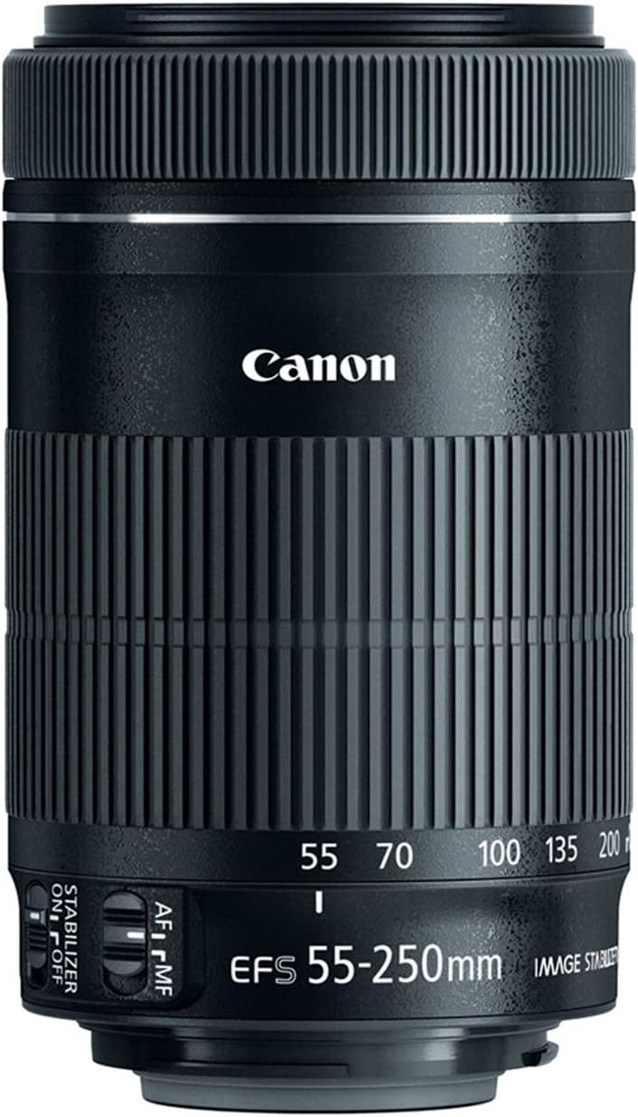 Canon EF-S 55-250mm F4-5.6 is STM Telephoto Lens, Black