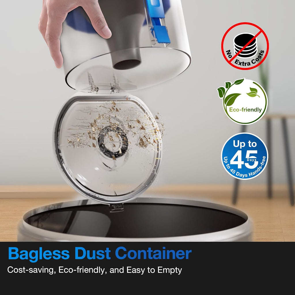 ECOVACS DEEBOT N20e Plus Robot Vacuum and Mop, 10000Pa Suction, Self-Emptying Bagless Base, Tangle-Free for Pet Hair, Smart Mapping, 300 Min Runtime, Alexa, Hardwood/Carpet/Tile