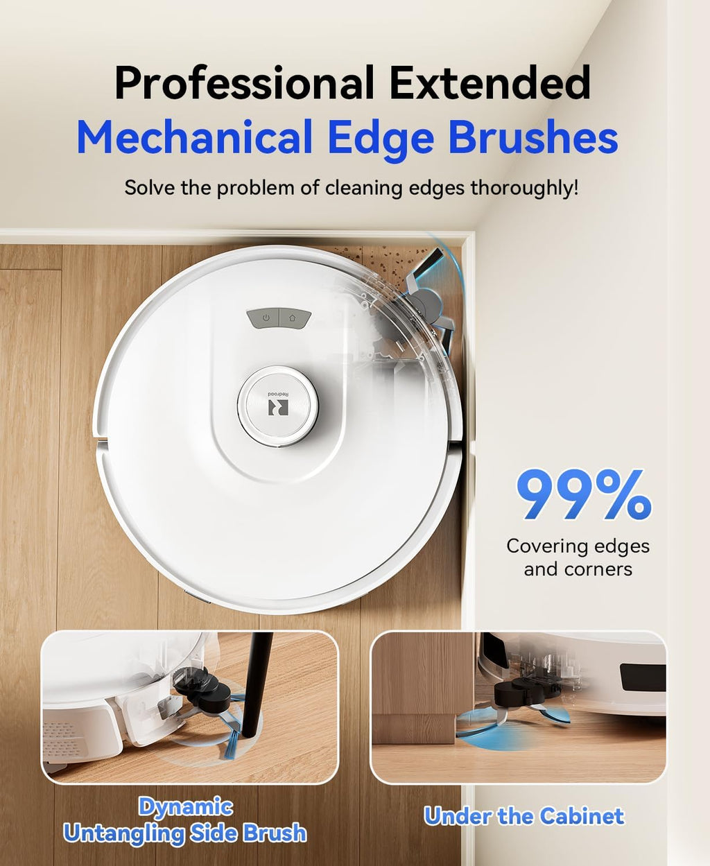 Robot Vacuum Cleaner 20,000 Pa Robot Vacuum and Mop,120 Day Self Emptying Vacuum Robot,Lidar Navigation,5G/2.4GWiFi APP Aspirateur Robot,Self-Charging Robot Vacuums for Pet,Floor,Carpet White