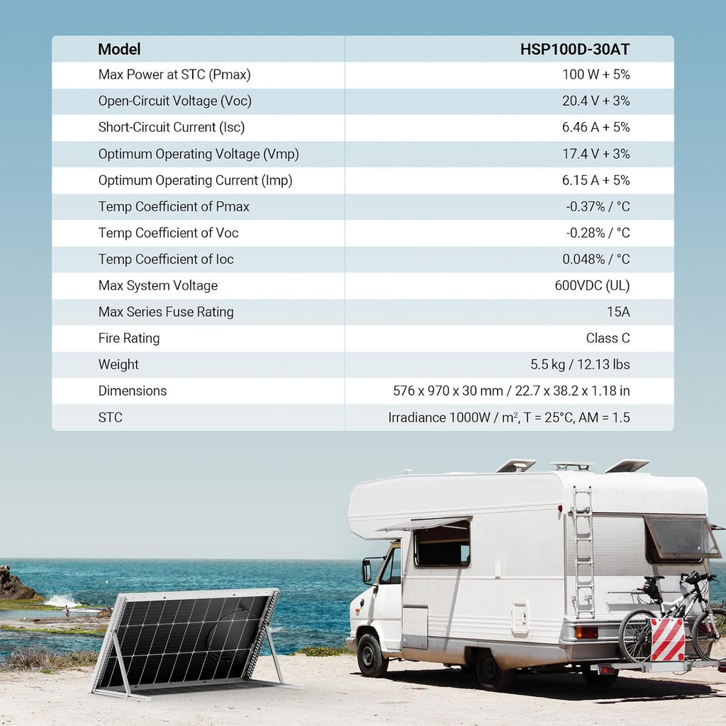 HQST Bifacial 400 Watt 12V Solar Panel, 9BB Monocrystalline Solar Panel with 25% High Efficiency Module PV Power for Battery Charging Boat, Caravan and Other Off Grid Applications,4 Pack