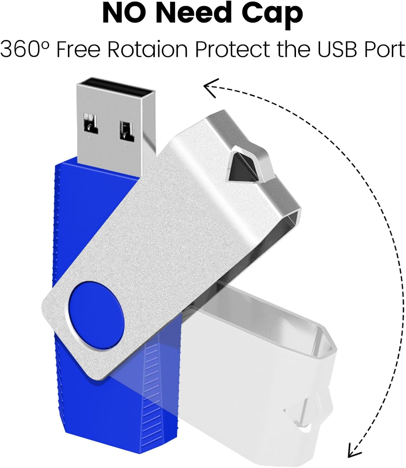EASTBULL 100 Pack of Flash Drives 16GB, Bulk USB 2.0 Flash Drives Pack USB Drives Bulk Thumb Drives in Bulk with 100 Lanyards and Labels (16 GB)