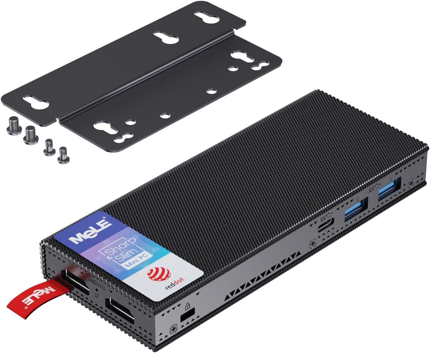 MeLE PCG02 Pro Fanless N100 Mini PC Stick 8GB LPDDR4x 256GB eMMC Win11pro Slim Micro Computer Stick Dual HDMI 4K Display WiFi 5 BT5.1 GbE, Support PD3.0 Protocol, on IoT, Digital Signage, MES, WMS