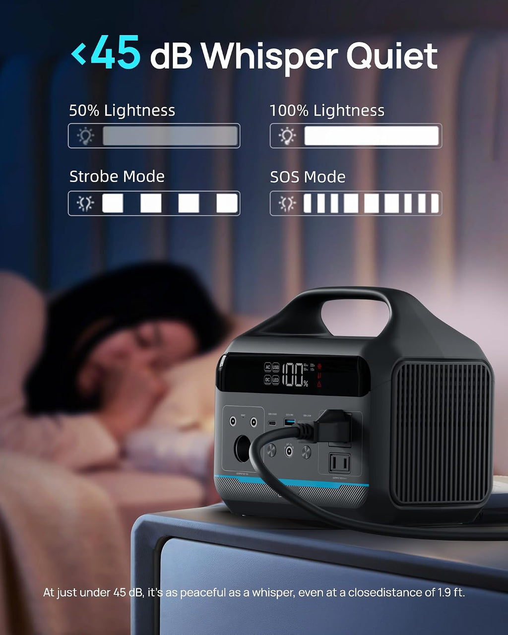 DARAN Portable Power Station 600W with 80W Solar Panel, 288Wh LiFePO4 Solar Generator, Dual AC Outlets, 100W USB-C PD, Fast Recharge for Camping, RV, Power Outage, Emergency Backup