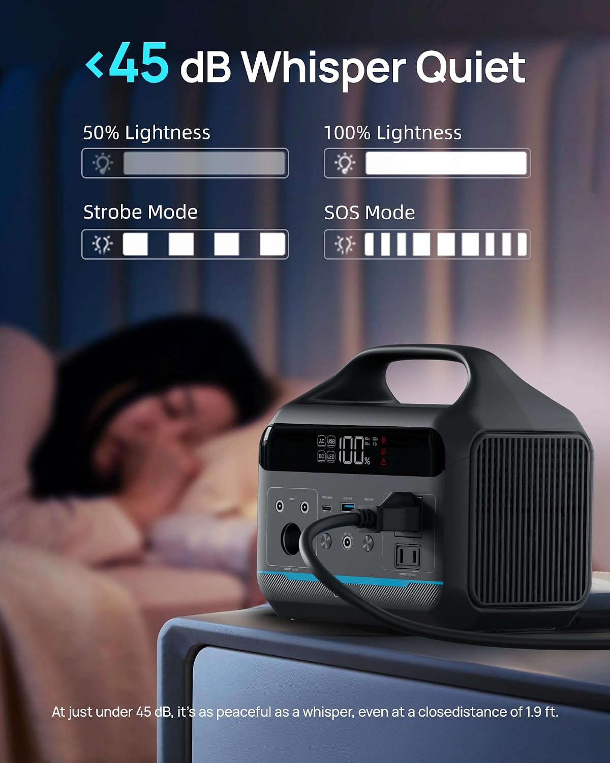DARAN Portable Power Station 600W with 80W Solar Panel, 288Wh LiFePO4 Solar Generator, Dual AC Outlets, 100W USB-C PD, Fast Recharge for Camping, RV, Power Outage, Emergency Backup