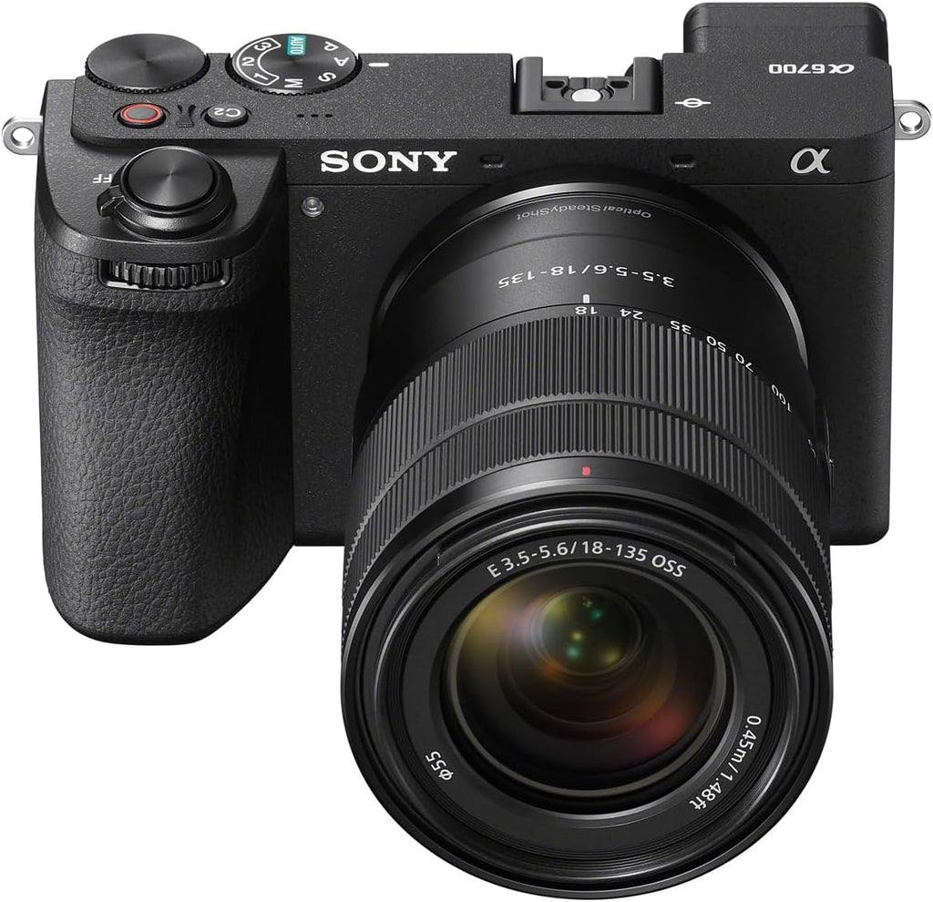 Sony Alpha 6700 – APS-C Interchangeable Lens Camera with 26 MP Sensor, 4K Video, AI-Based Subject Recognition, Log Shooting, LUT Handling and Vlog Friendly Functions and 18-135mm Zoom Lens