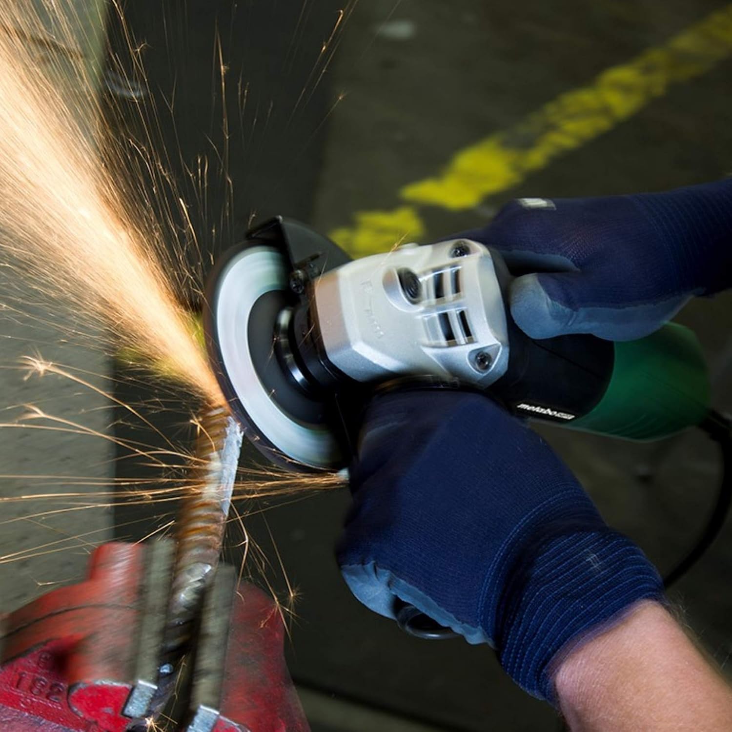 Metabo HPT 4-1/2-Inch Angle Grinder, Includes 5 Grinding Wheels & Hard Case, 6.2-Amp Motor, Compact & Lightweight, G12SR4 (Pack of 3)