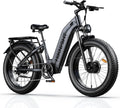 Dual Motor Electric Bike for Adults, 3000W Peak 52V 20AH Battery E Bike 26' x 4.0' Fat Tire Electric Mountain Bike Step-Thru Electric Bicycle for Women/Men, Up to 38MPH, Dual Hydraulic Brake