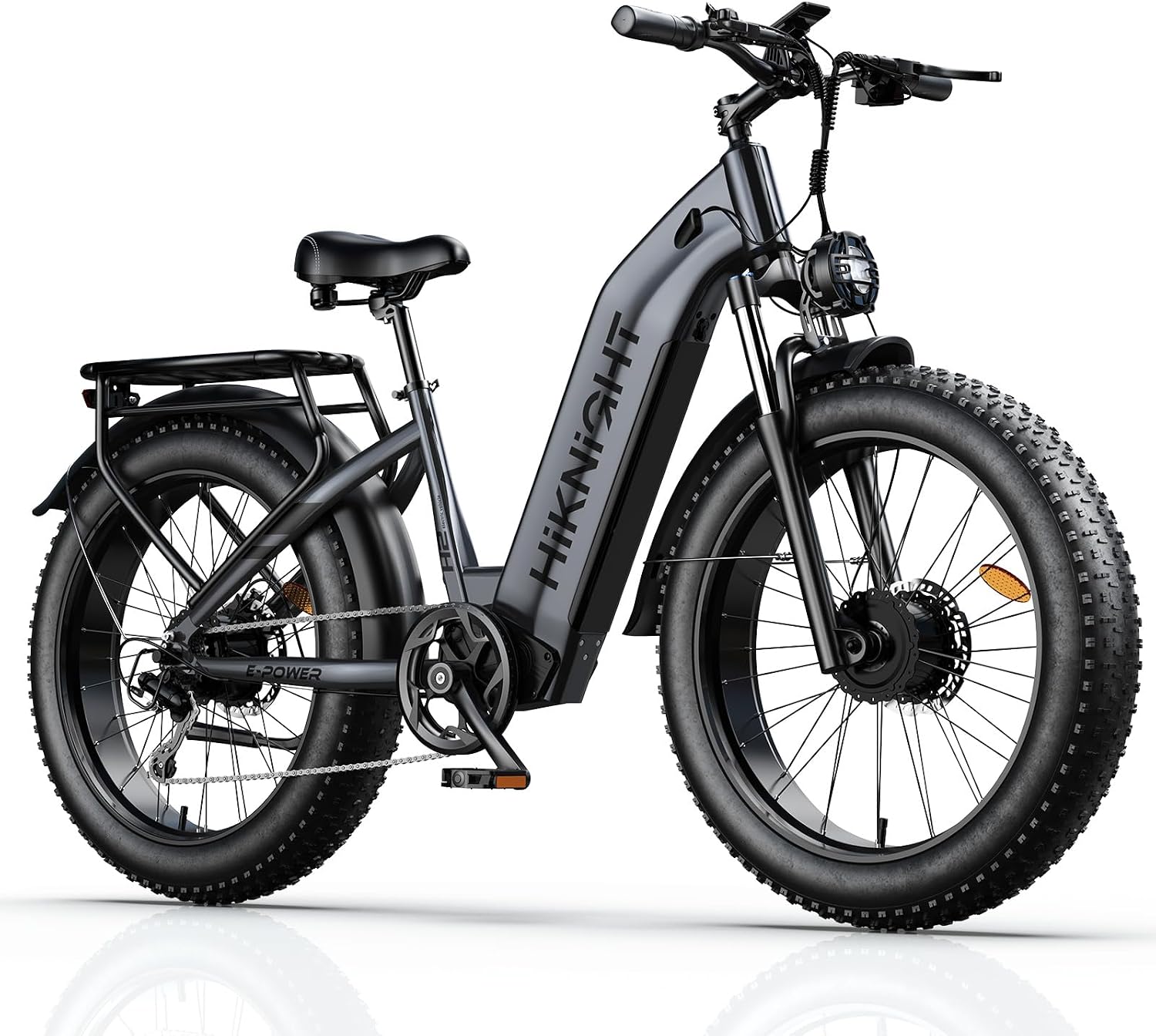 Dual Motor Electric Bike for Adults, 3000W Peak 52V 20AH Battery E Bike 26' x 4.0' Fat Tire Electric Mountain Bike Step-Thru Electric Bicycle for Women/Men, Up to 38MPH, Dual Hydraulic Brake