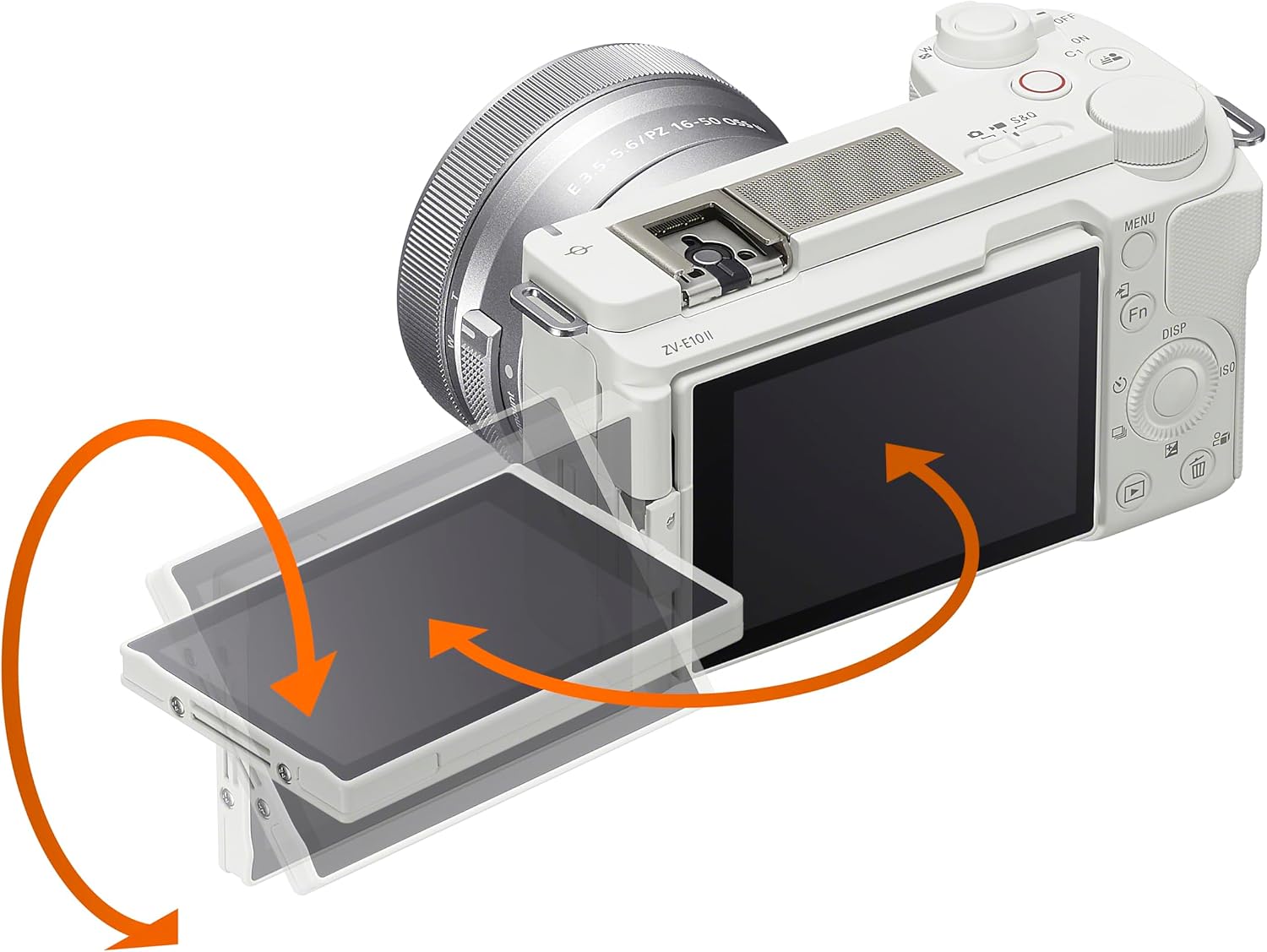 Sony Alpha ZVE10 II - APS-C Interchangeable Lens Mirrorless Content Creators' Camera - White - with Lens
