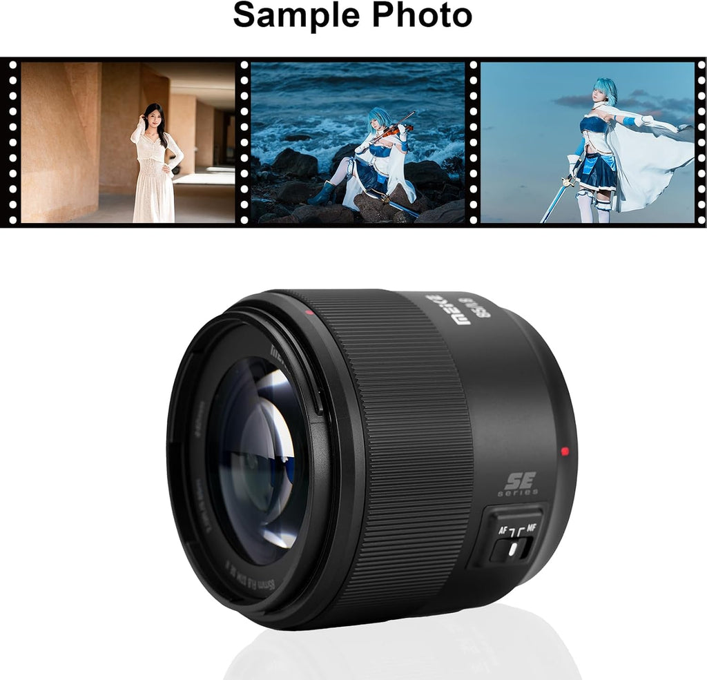 Meike 85mm f1.8 SE II Full Frame STM Auto Focus Telephoto Lens for Canon EOS EF Mount Digital SLR Cameras Compatible with Canon APS-C Bodies Such as 1D 5D3 5D4 6D 7D 70D 550D 80D