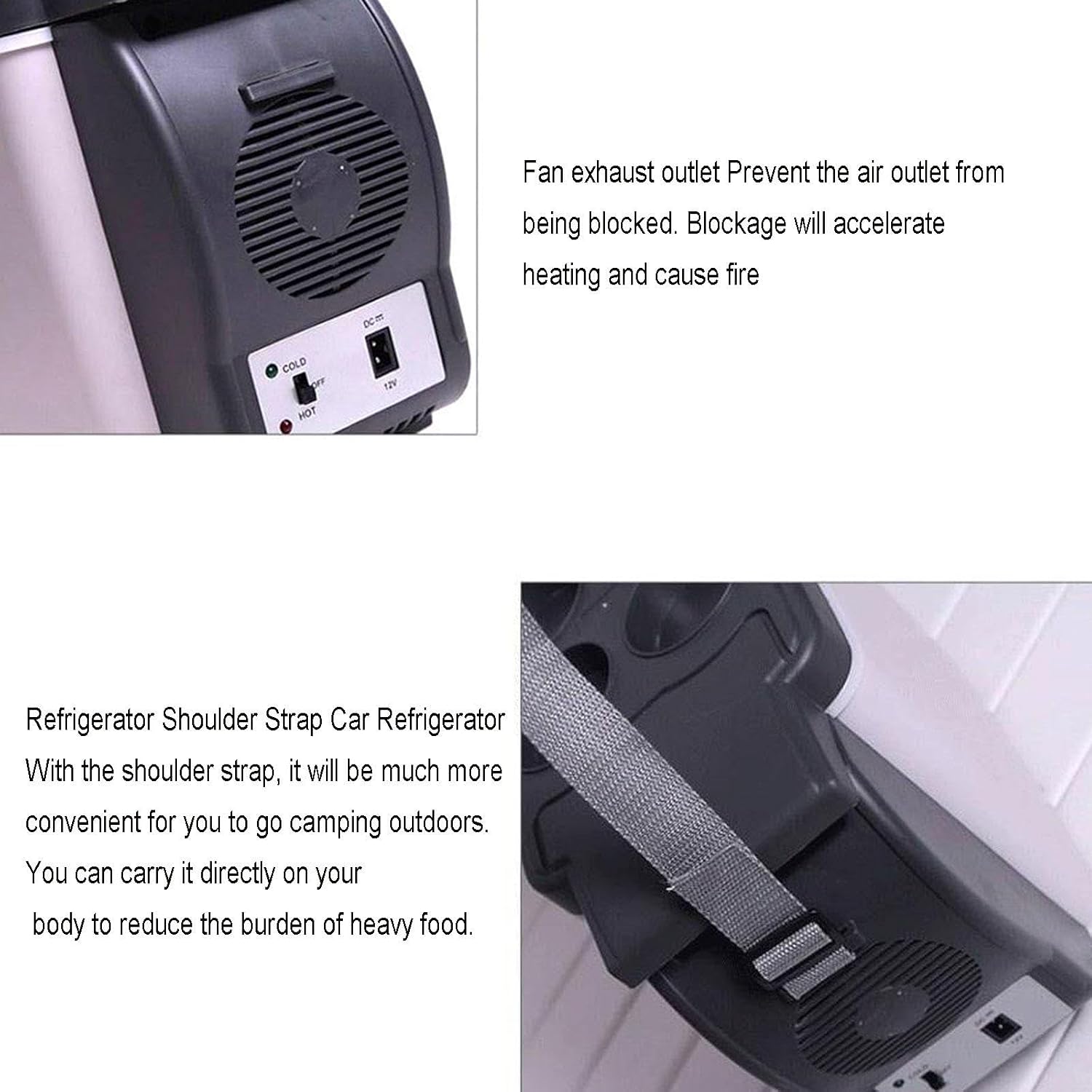 Mini Fridge,12V DC Portable Thermoelectric Cooler and Warmer 6L Little Tiny Refrigerator Electric Cooler for Skincare, Beverage, Food, Home, Office and Car